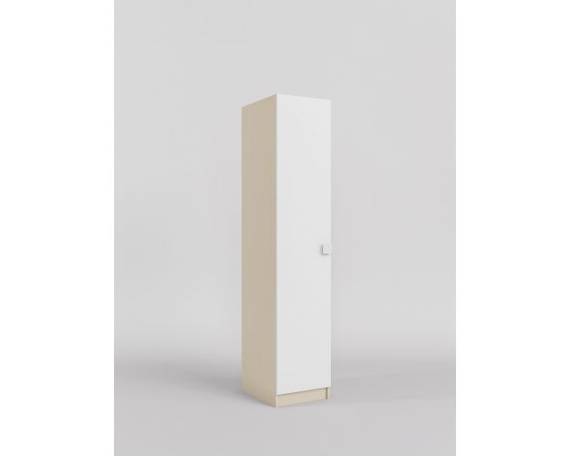 Шкаф угловой (левая секция) Скай (Белый/корпус Клен)