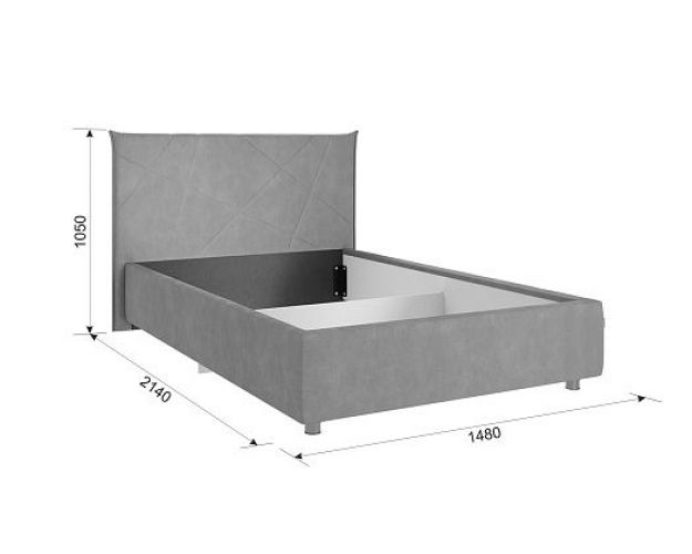 Кровать с подъёмным механизмом 1200 Квест мята (велюр)